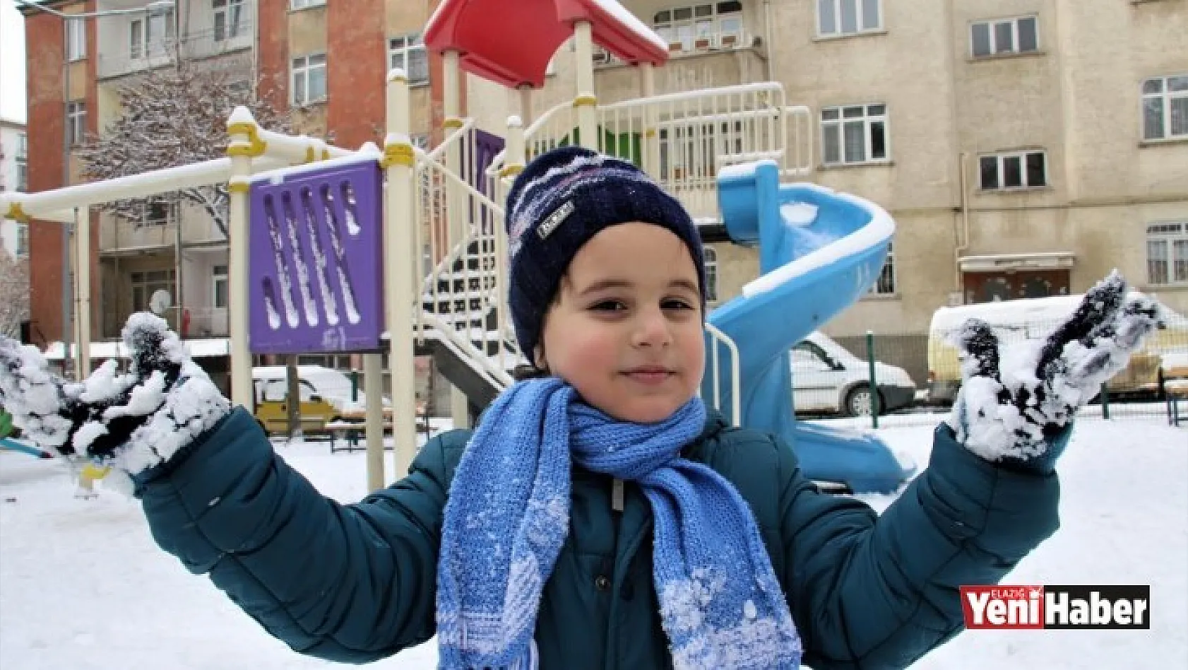 Elazığ'da Çocukların Kar Sevinci