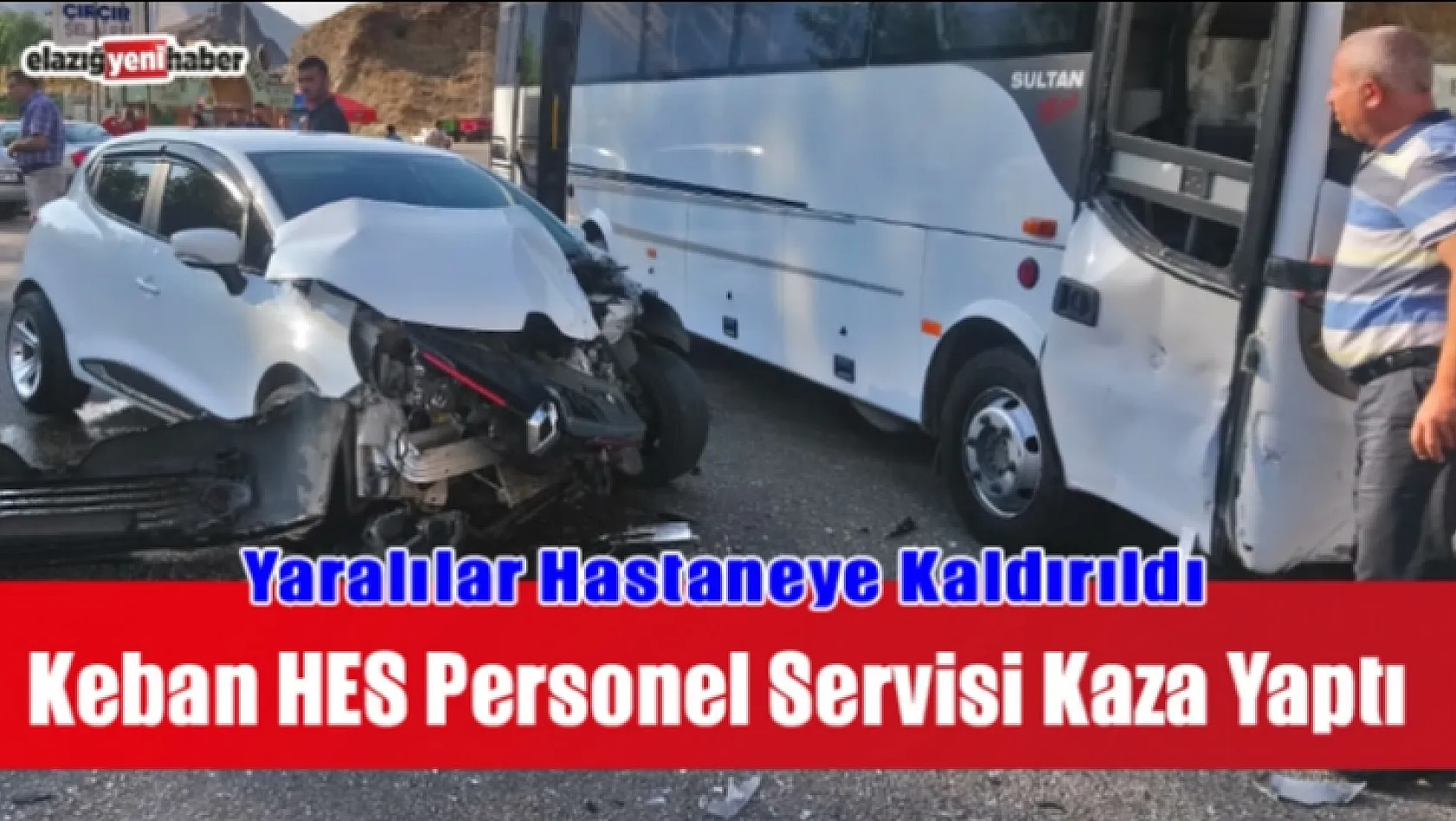Keban'da Trafik Kazası ! 2 Yaralı