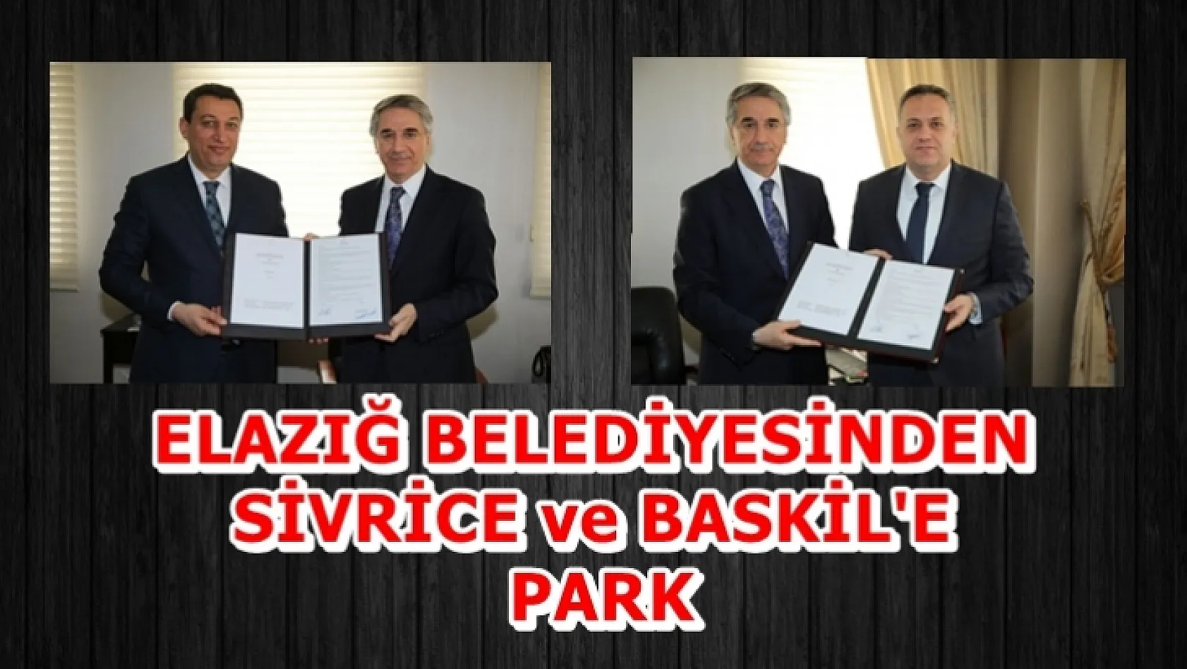 Elazığ Belediyesi'den Sivrice ve Baskil'e Park