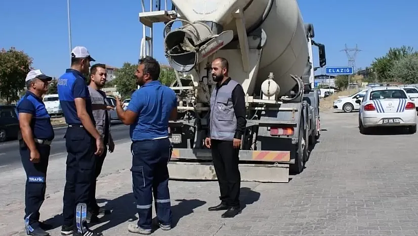 Elazığ'da Beton Mikserleri Denetlendi