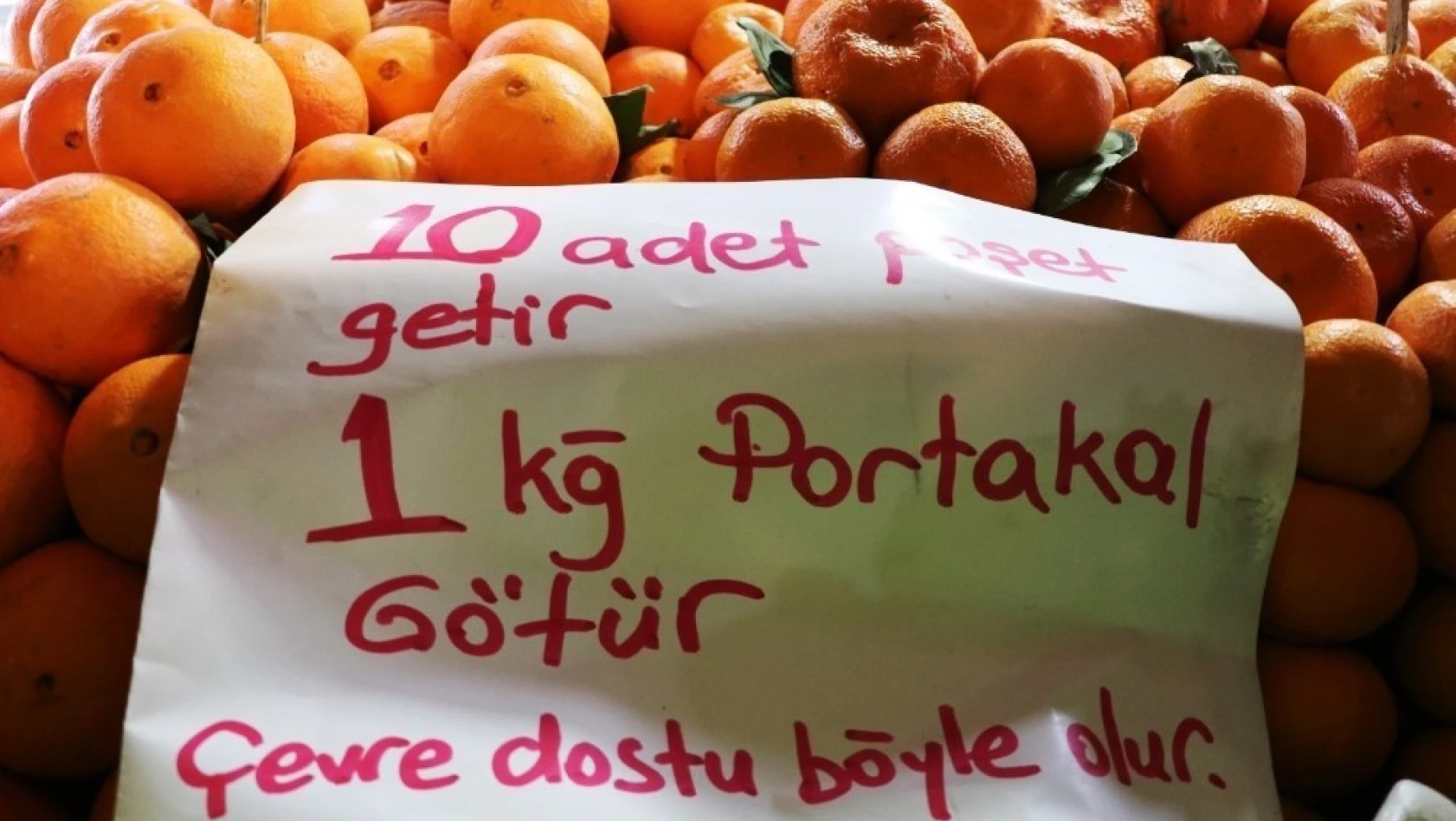 10 poşet getirene 1 kilo portakal