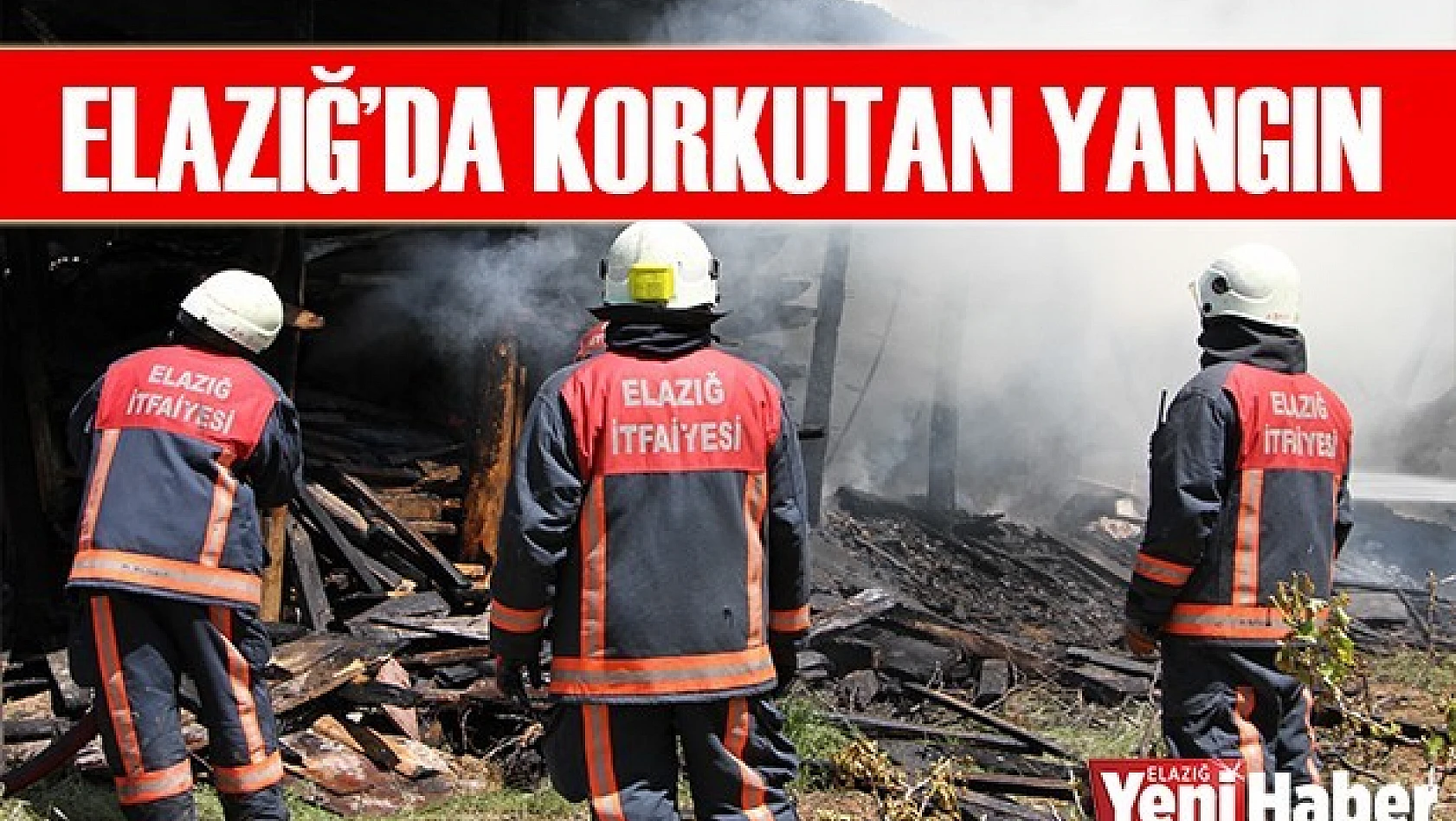 Elazığ'da Yangın, Prefabrik Evi Kül Etti