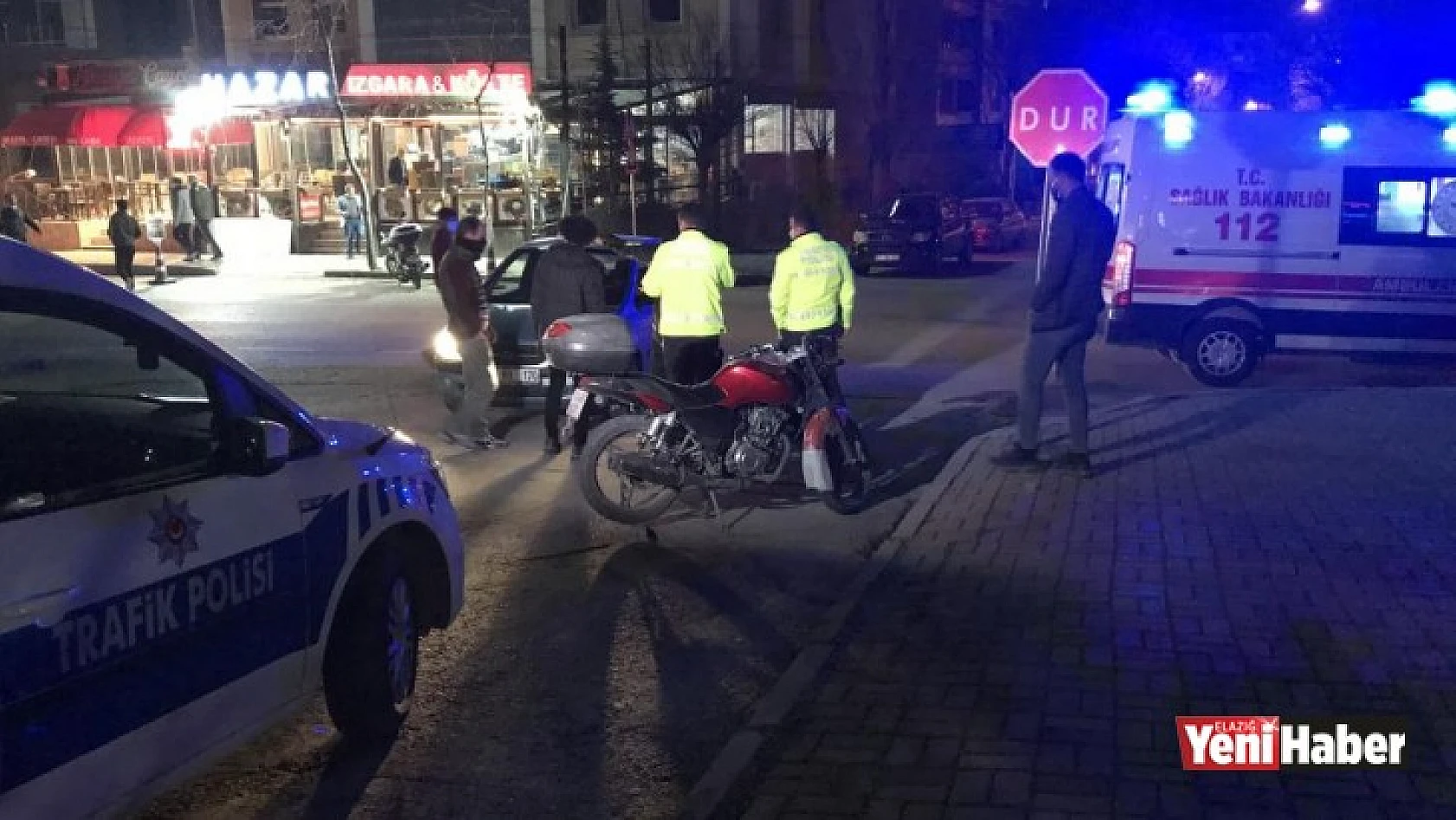 Elazığ'da Otomobil İle Motosiklet Çarpıştı 1 Yaralı