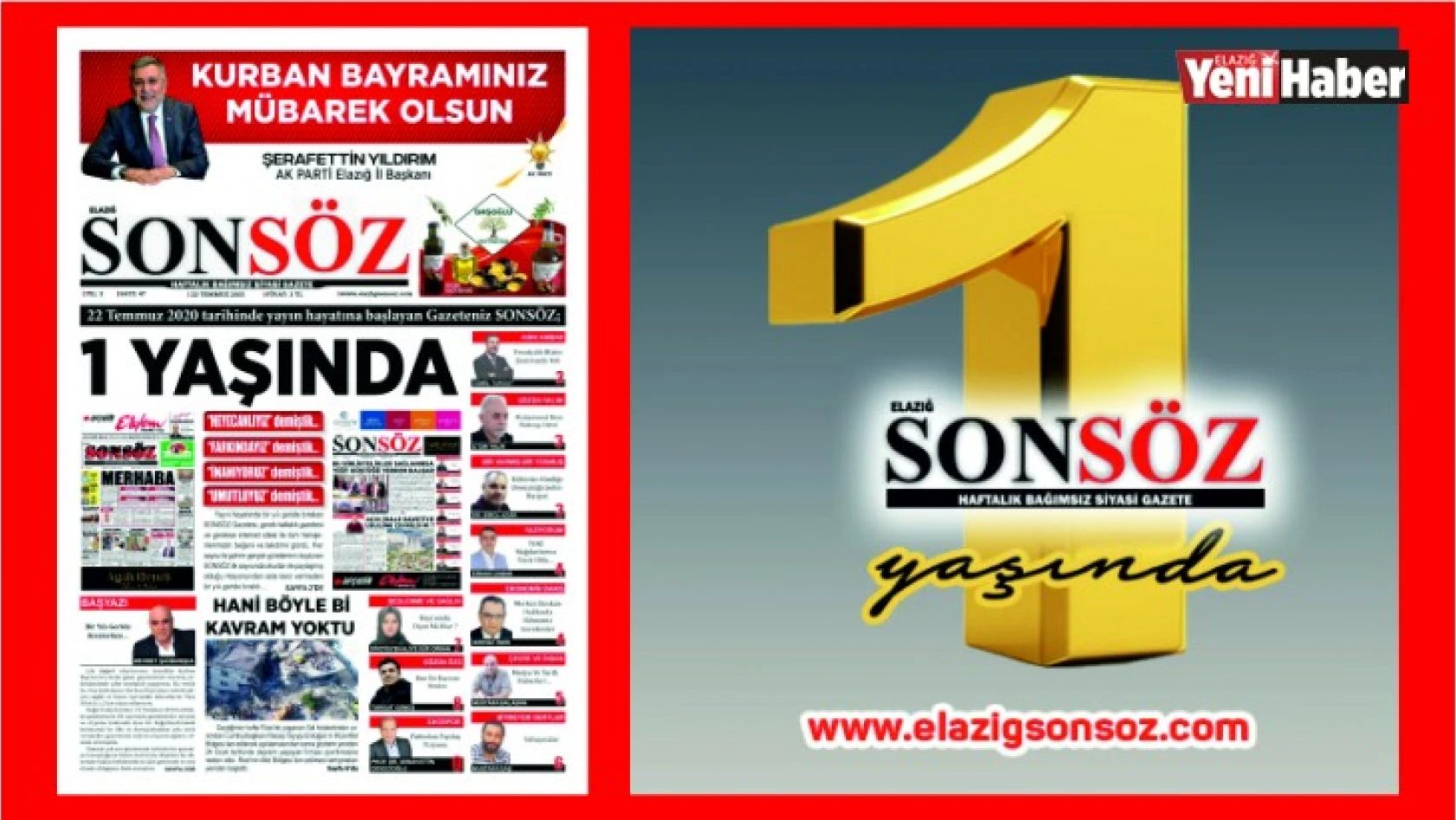 Elazığ Son Söz Gazetesi 1 Yaşında!