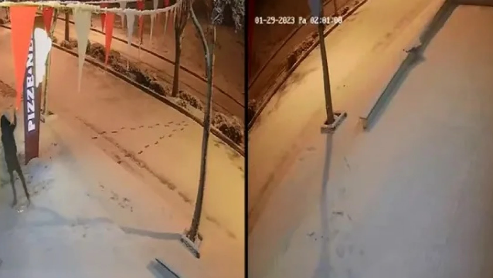Karda Kayıp Düşenler Kameraya Yakalandı